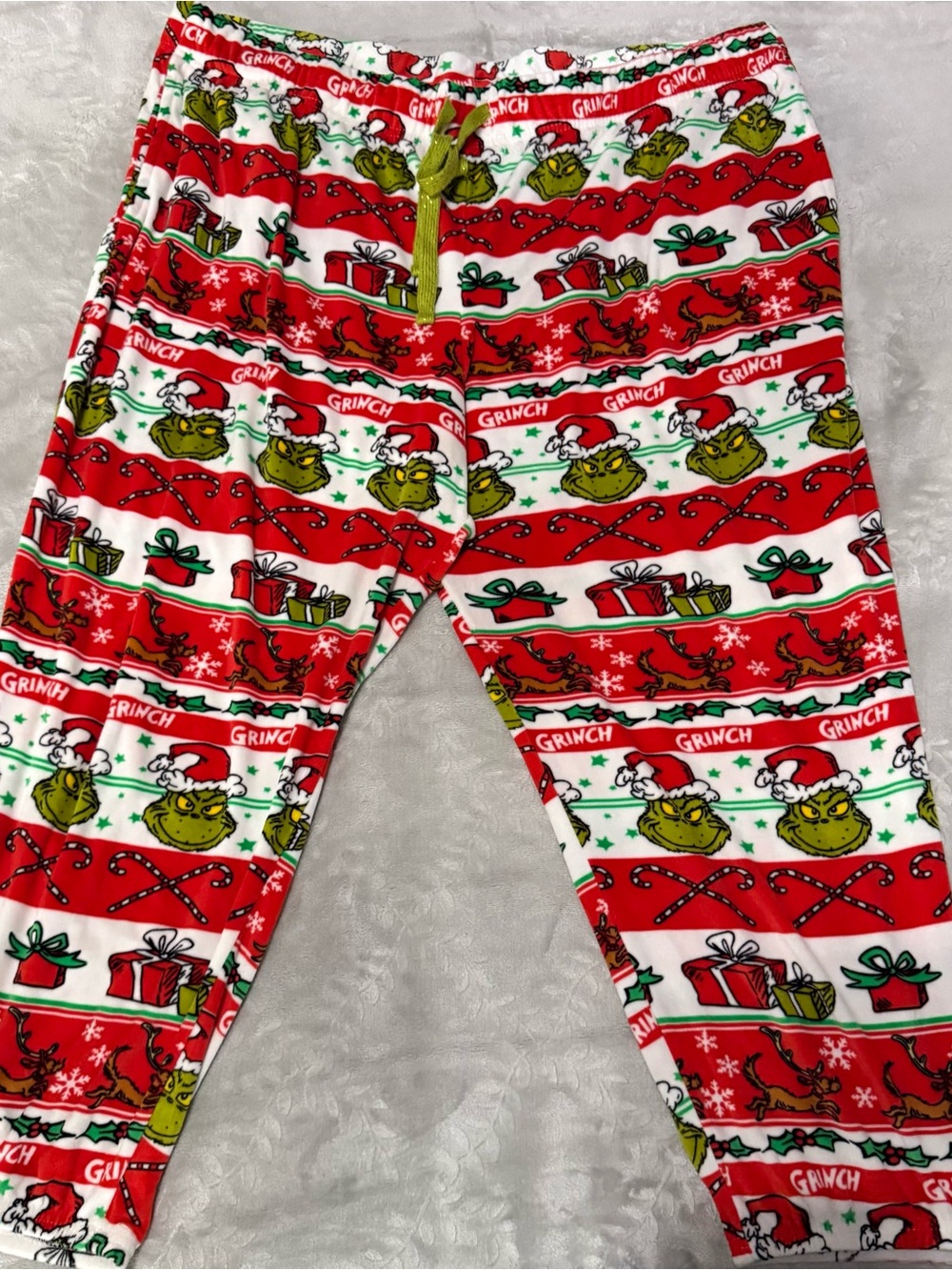 Dr. Seuss Grinch Holiday Pajama Pants - Red, Green, White
